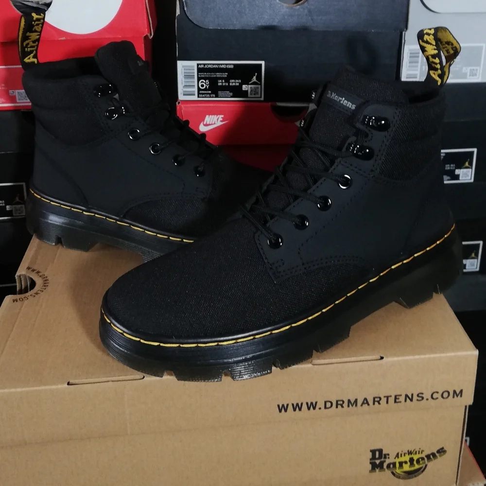 DR. MARTENS RAKIM BLACK MEN US SIZE 8 BRAND NEW IN BOX - Picture 2 of 16